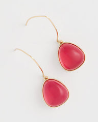 Chico's | Pink Teardrop Threader Earrings/ Pink