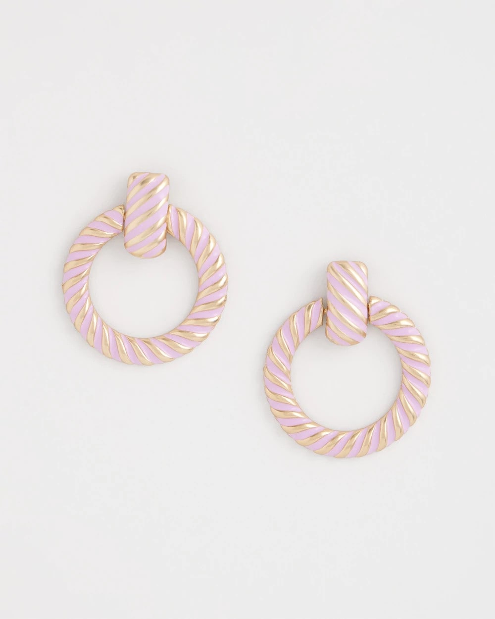 Chico's | Pink Twist Drop Hoop Earrings/ Pink