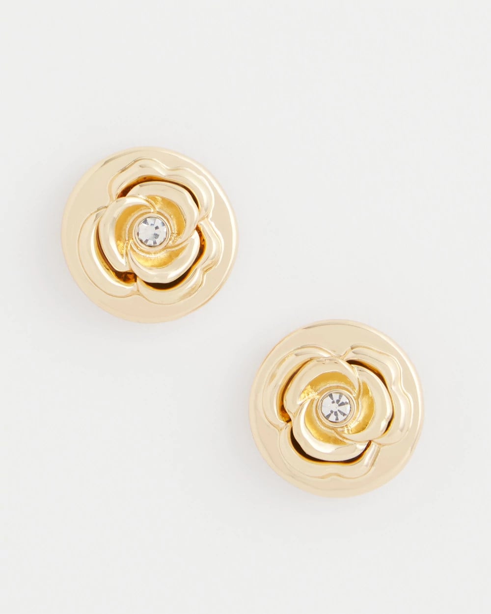 Chico's | Lucky Coin Flower Stud Earrings/ Gold
