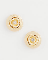 Chico's | Lucky Coin Flower Stud Earrings/ Gold