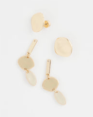 Chico's | Liner Gold Drop Earrings/ Gold