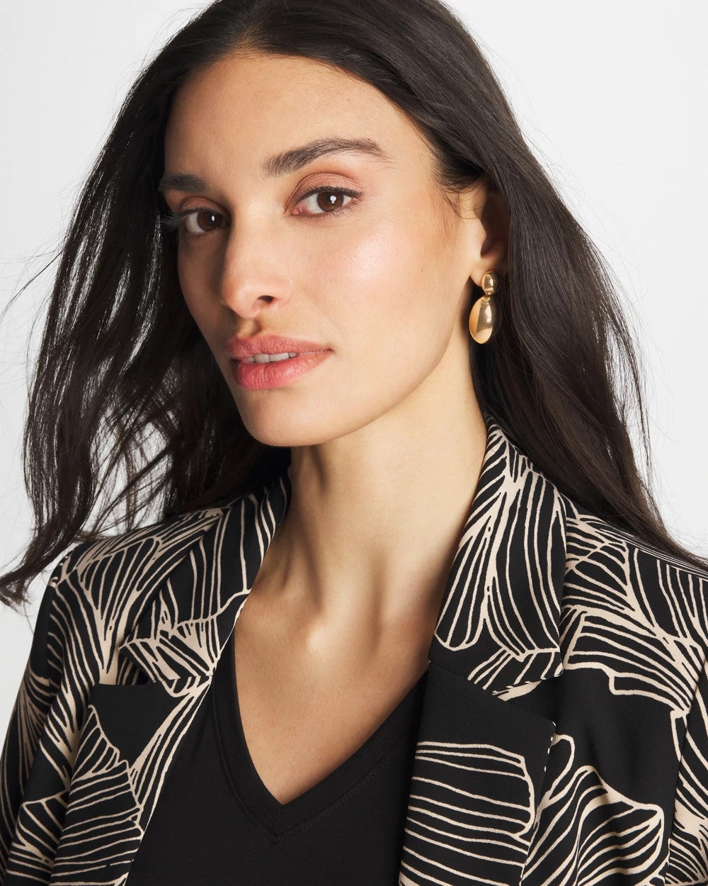 Chico's | Gold Oval Drop Earrings/ Gold