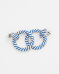 Chico's | Blue Twist Drop Hoop Earrings/ Blue