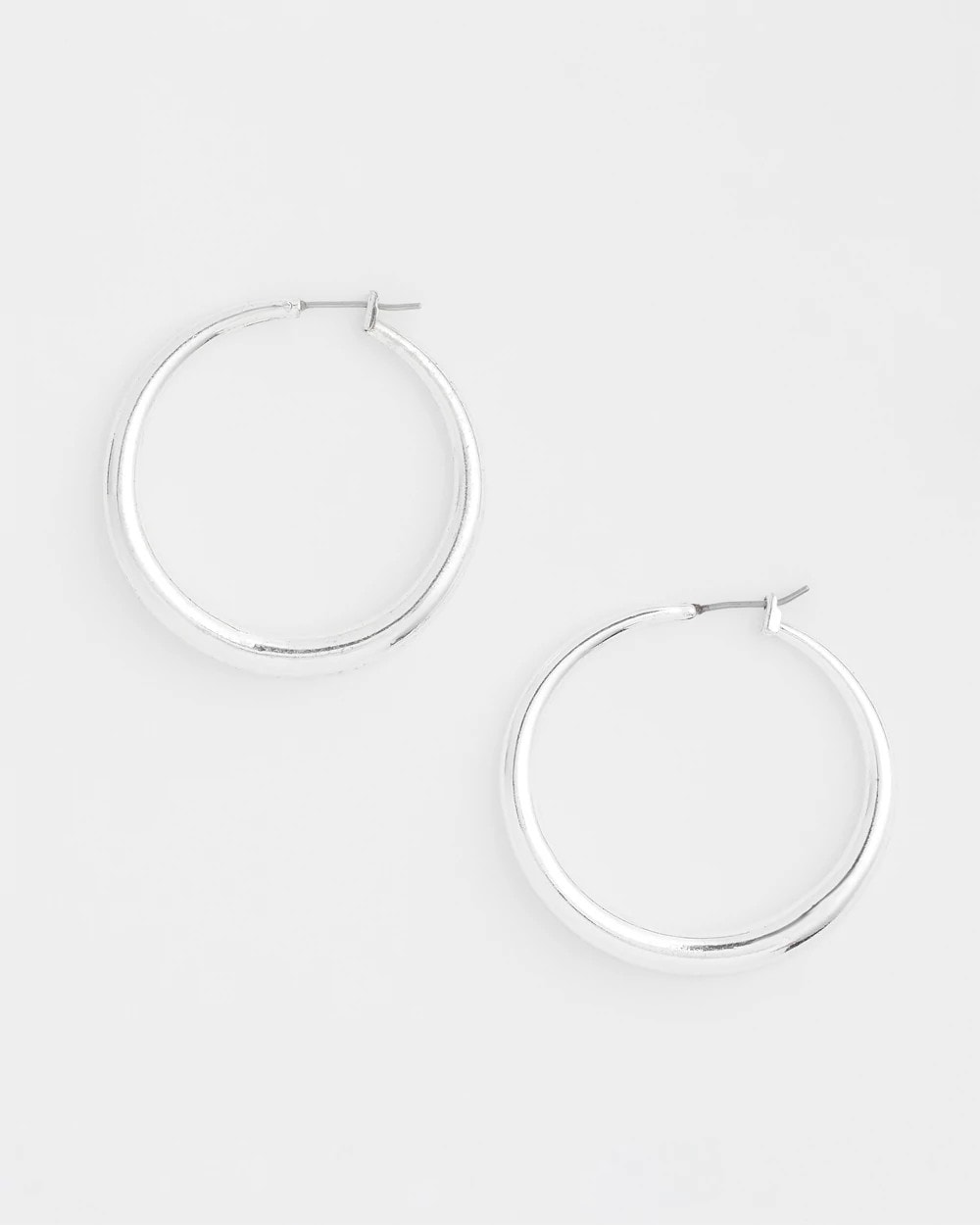 Chico's | Cassie Silver-Tone Hoop Earrings/ Silver
