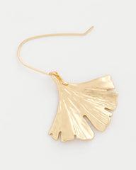 Chico's | Ginkgo Leaf Fishwire Earrings/ Gold