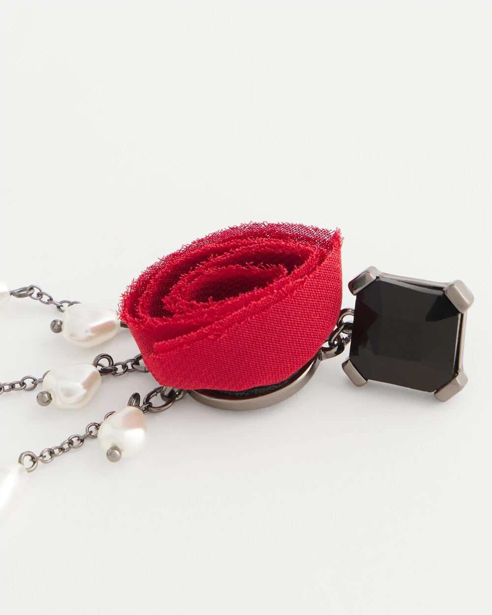 Chico's | Red Rose Drop Earrings/ Red