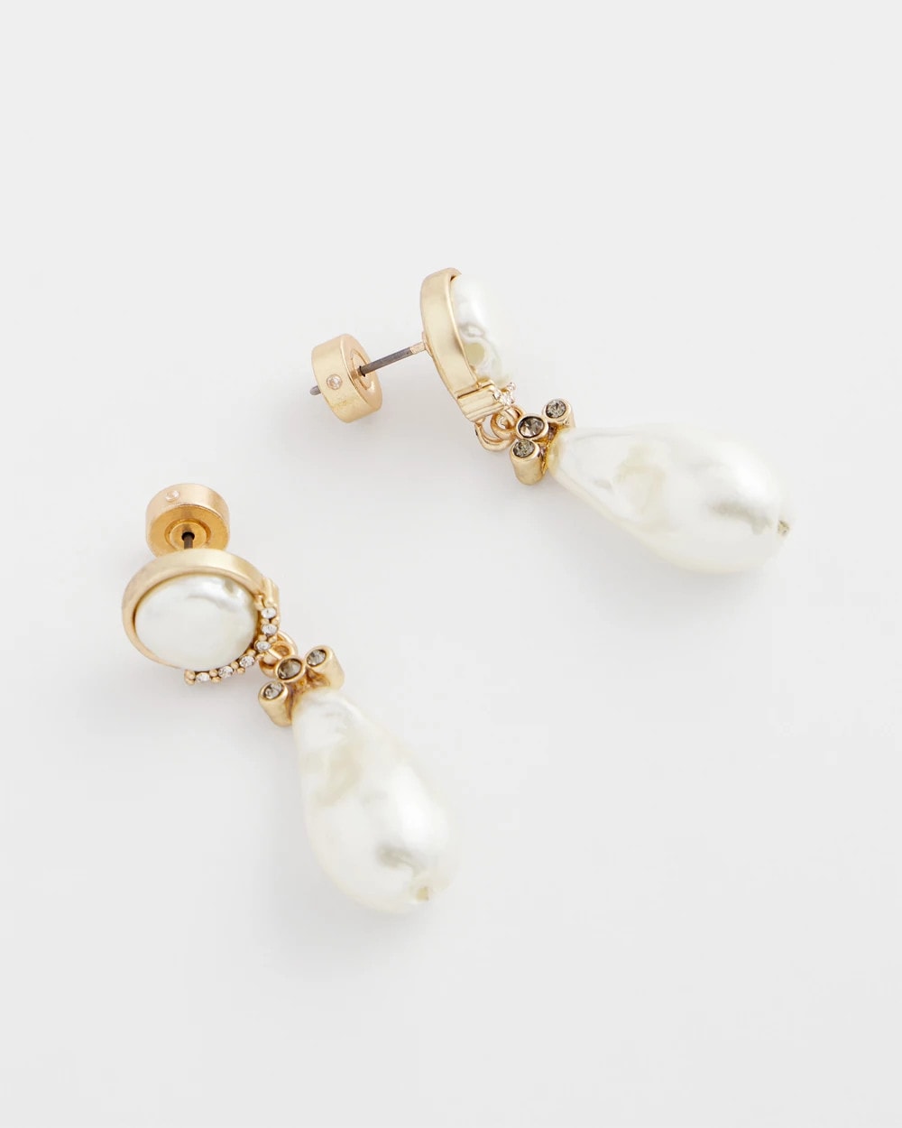 Chico's | Faux Pearl Drop Earrings/ Neutral