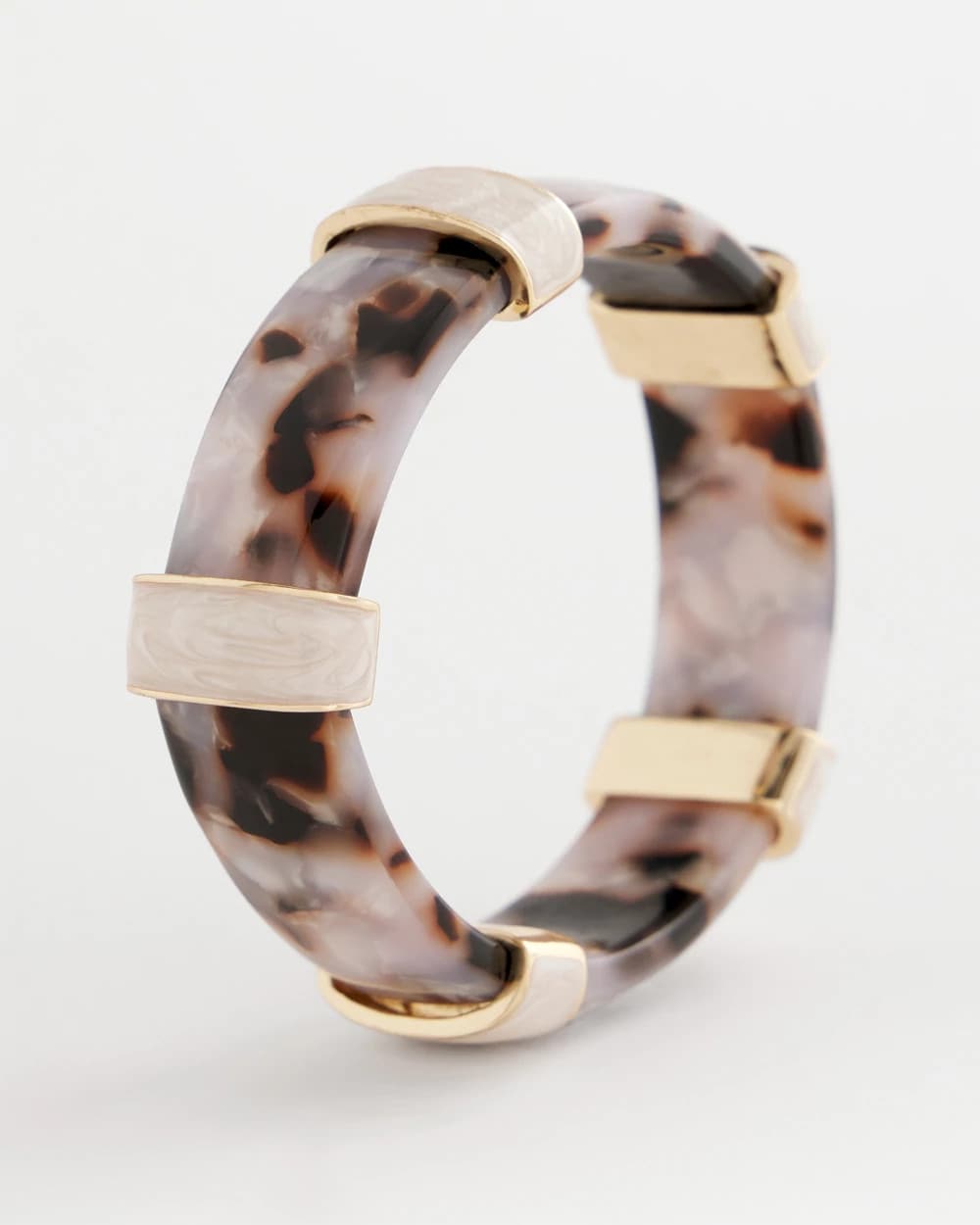 Chico's | Tortoise Spider Lily Stretch Bangle/ Neutral