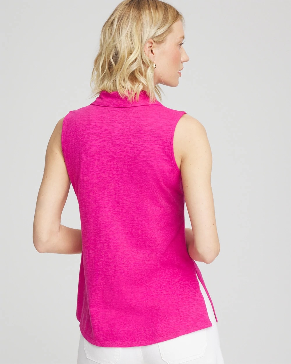 Chico's | Slub Sleeveless Collared Tunic/ Crushed Berries
