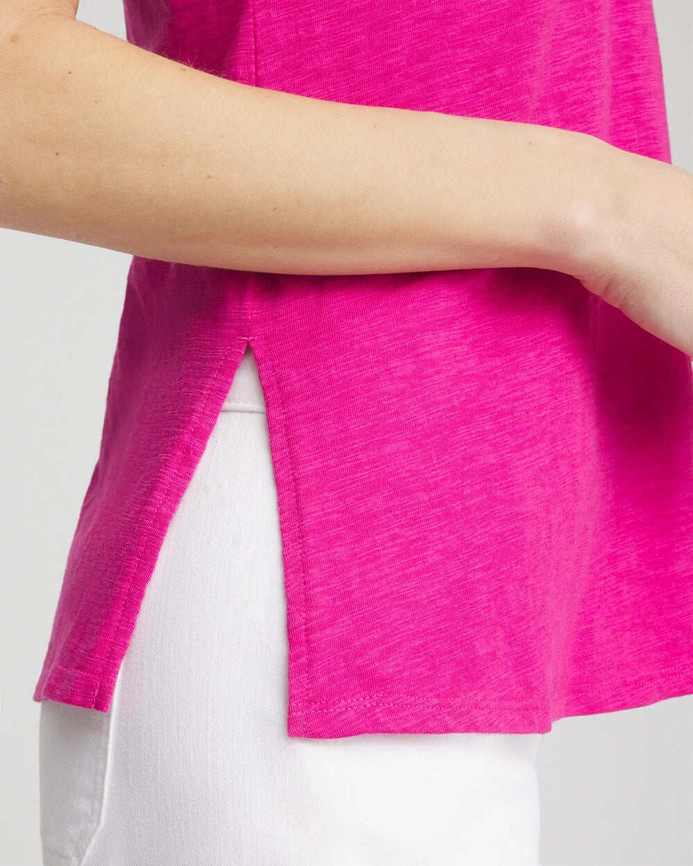 Chico's | Slub Sleeveless Collared Tunic/ Crushed Berries